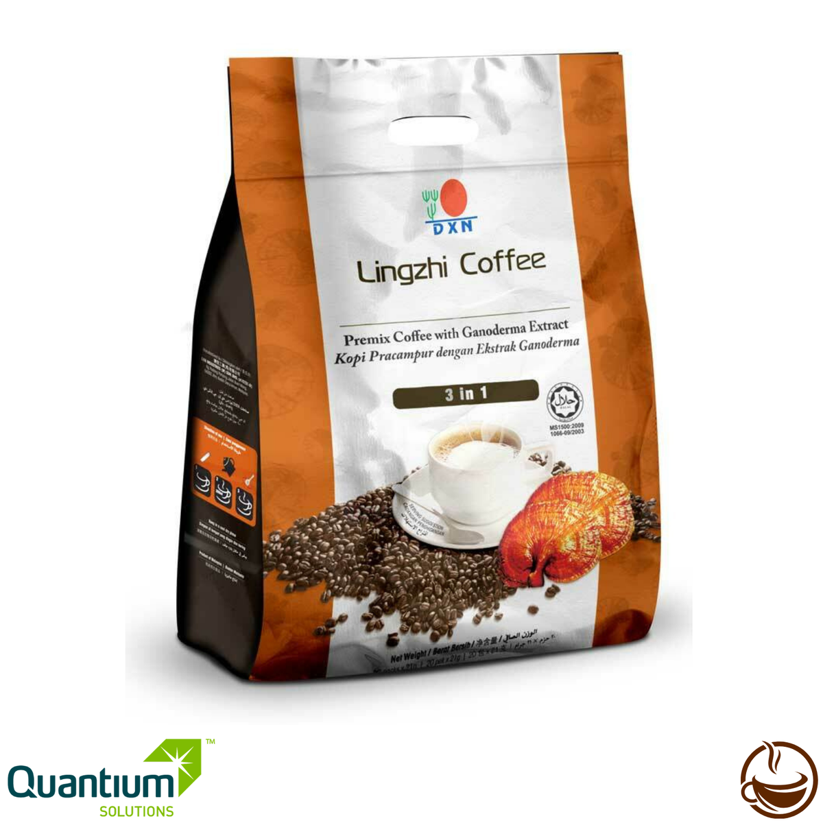 DXN Lingzhi Coffee 3-in-1 with Ganoderma (20 Sachets/pack) - 1 Box