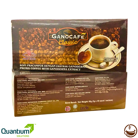 Gano Excel Ganocafé Classic Black Coffee with Ganoderma (30 Sachets/box) - 1 Box
