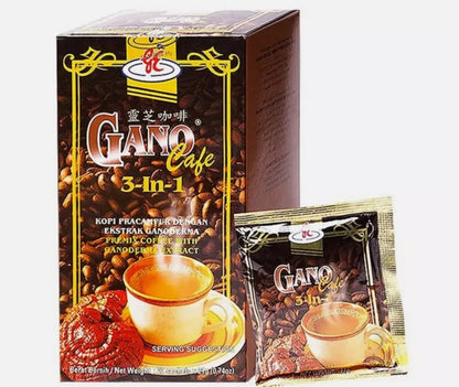 Gano Excel Café 3-in-1 Coffee with Ganoderma Reishi Extract (20 Sachets/box) - 16 Boxes