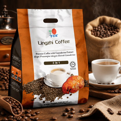 DXN Lingzhi Coffee 3-in-1 with Ganoderma (20 Sachets/pack) - 30 Boxes