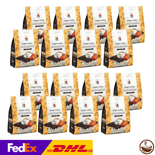DXN Lingzhi Coffee 3-in-1 Lite with Ganoderma (20 Sachets/pack) - 16 Boxes