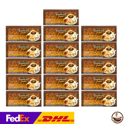 Gano Excel Ganocafé Classic Black Coffee with Ganoderma (30 Sachets/box) - 16 Boxes