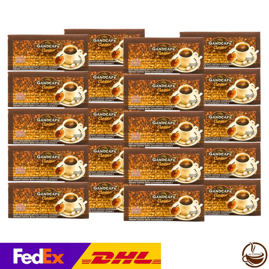 Gano Excel Ganocafé Classic Black Coffee with Ganoderma (30 Sachets/box) - 20 Boxes