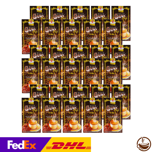 Gano Excel Café 3-in-1 Coffee with Ganoderma Reishi Extract (20 Sachets/box) - 30 Boxes